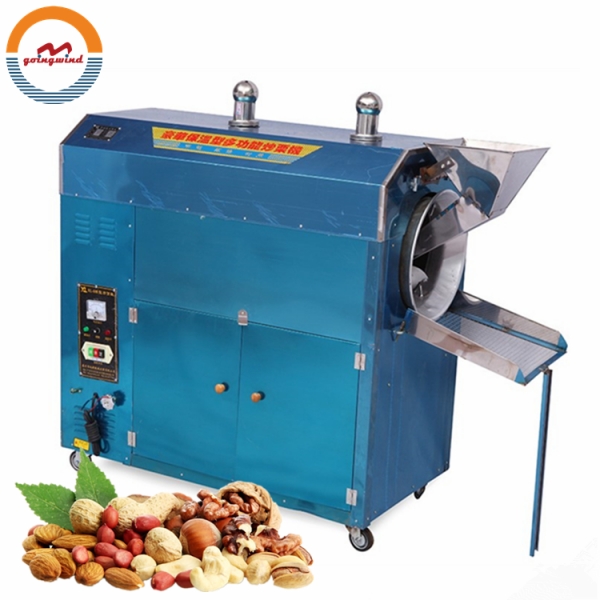 Small Groundnut Roasting Machine Electric Gas Fire Groundnuts Drum ...